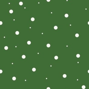 Dark Green with White Dots