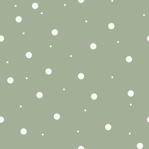 Light Green with White Dots