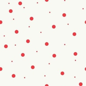 White with Light Red Dots