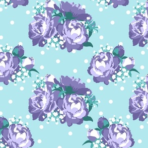 Peonies (lavender on mint)