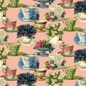 Vintage Teacups (pink)