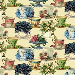 Vintage Teacups (ivory)