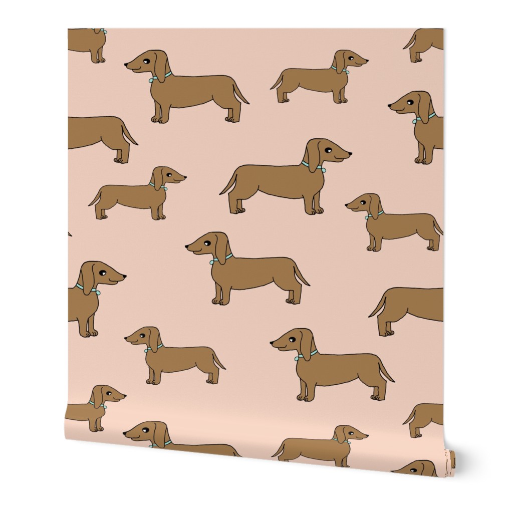 dachshund // doxie blush cute dog sweet pet dog fabric dogs pets cute dog dog design