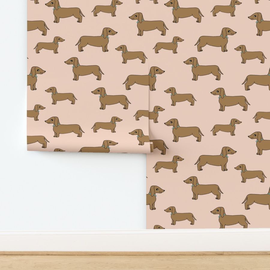 dachshund // doxie blush cute dog sweet pet dog fabric dogs pets cute dog dog design