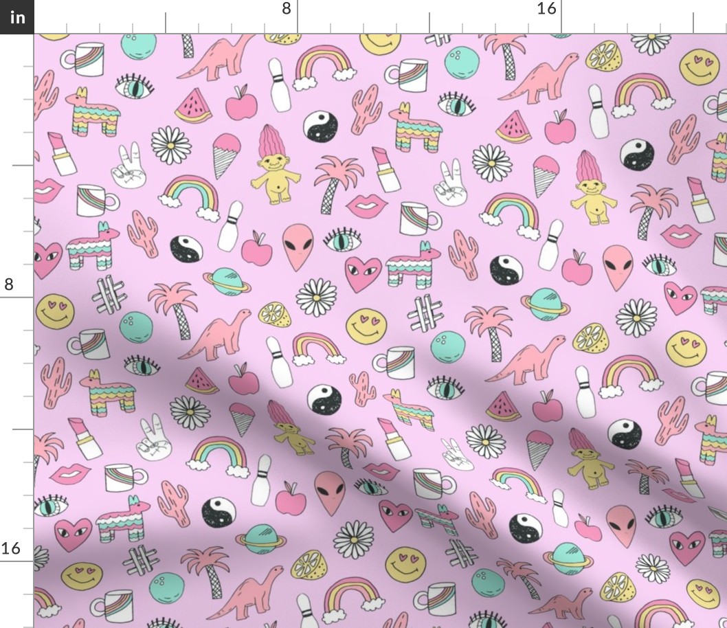 patches // 90s nostalgia pastel print fairy kei fabric design rainbows dinosaurs planets space cute girls design