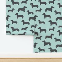 dachshund // doxies charcoal dog fabric doxies fabric design andrea lauren fabric