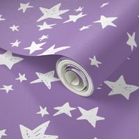 stars // amethyst purple star fabric nursery baby star design andrea lauren fabric