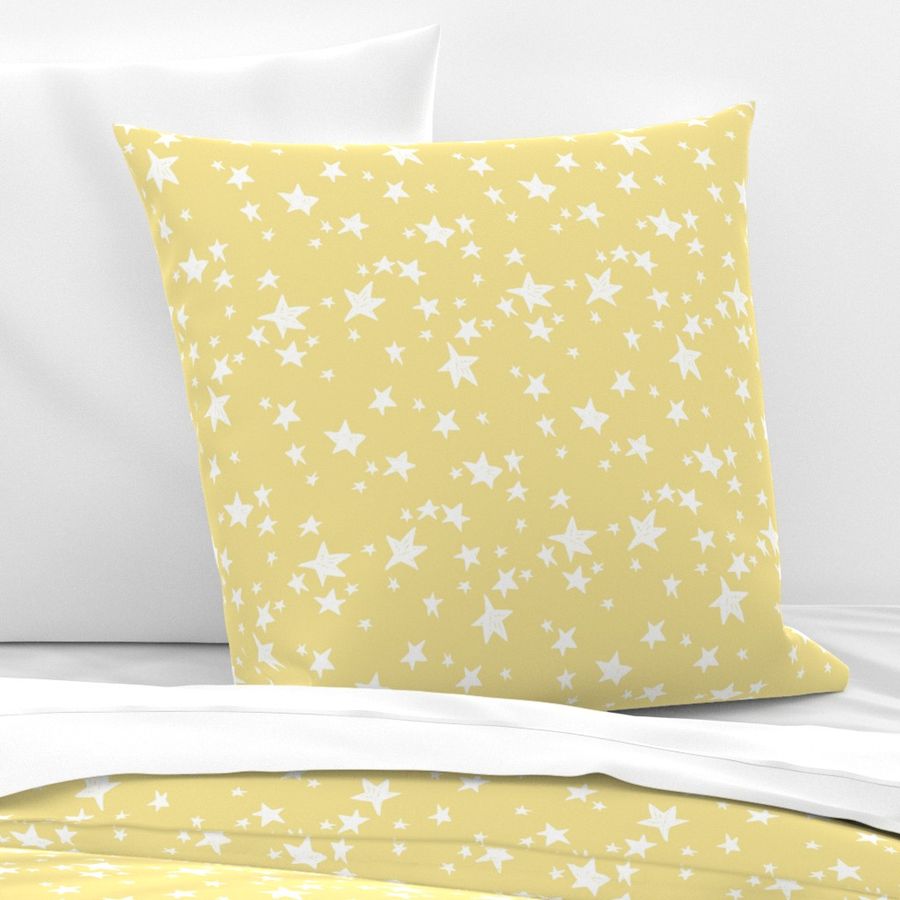 stars // lemon yellow star fabric pastel yellow design andrea lauren fabric