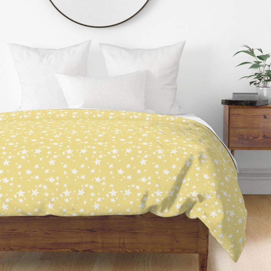 stars // lemon yellow star fabric pastel yellow design andrea lauren fabric