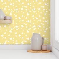 stars // lemon yellow star fabric pastel yellow design andrea lauren fabric