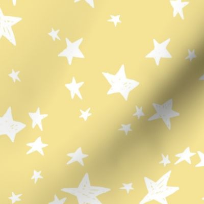 stars // lemon yellow star fabric pastel yellow design andrea lauren fabric