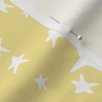 stars // lemon yellow star fabric pastel yellow design andrea lauren fabric