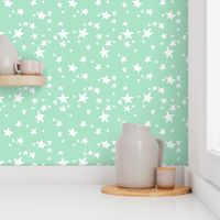 stars // mint green star fabric nursery baby star design scandi fabric by andrea lauren