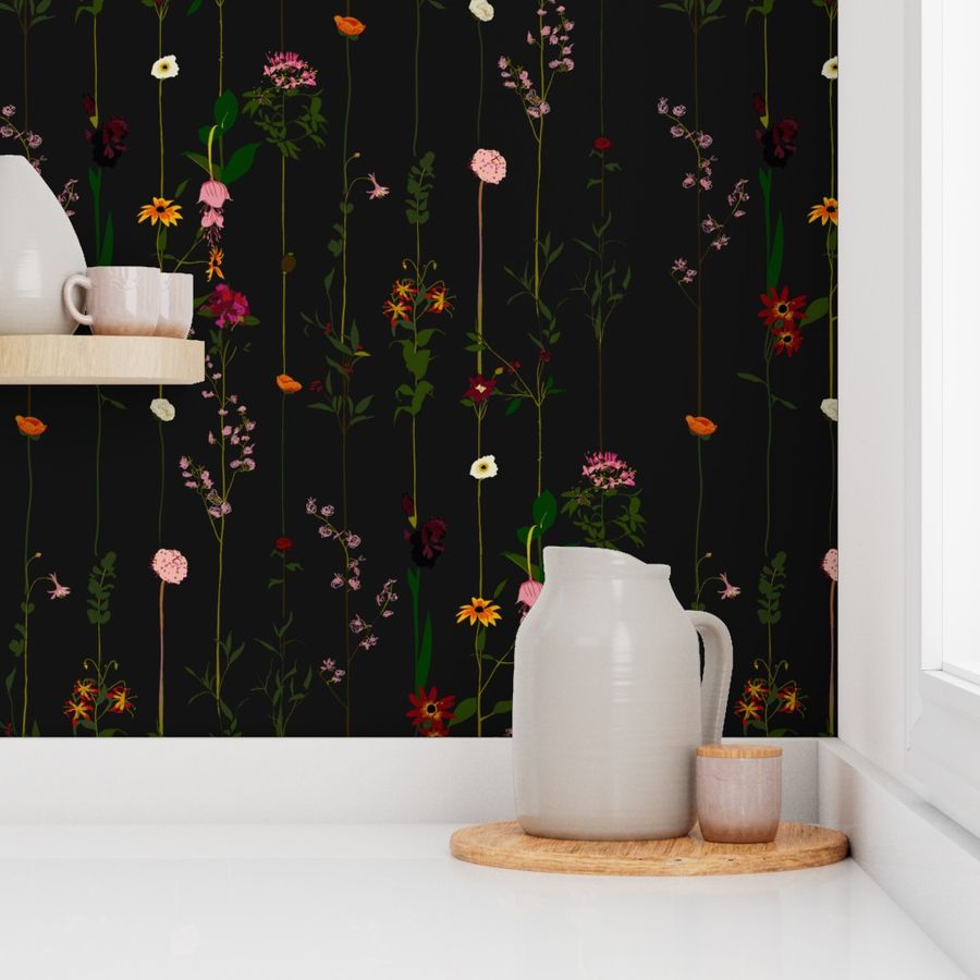 Floral Wallroll - dark