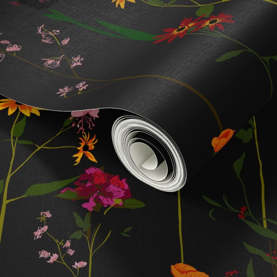 Floral Wallroll - dark