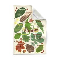 2025 Nature Table Calendar Tea Towel