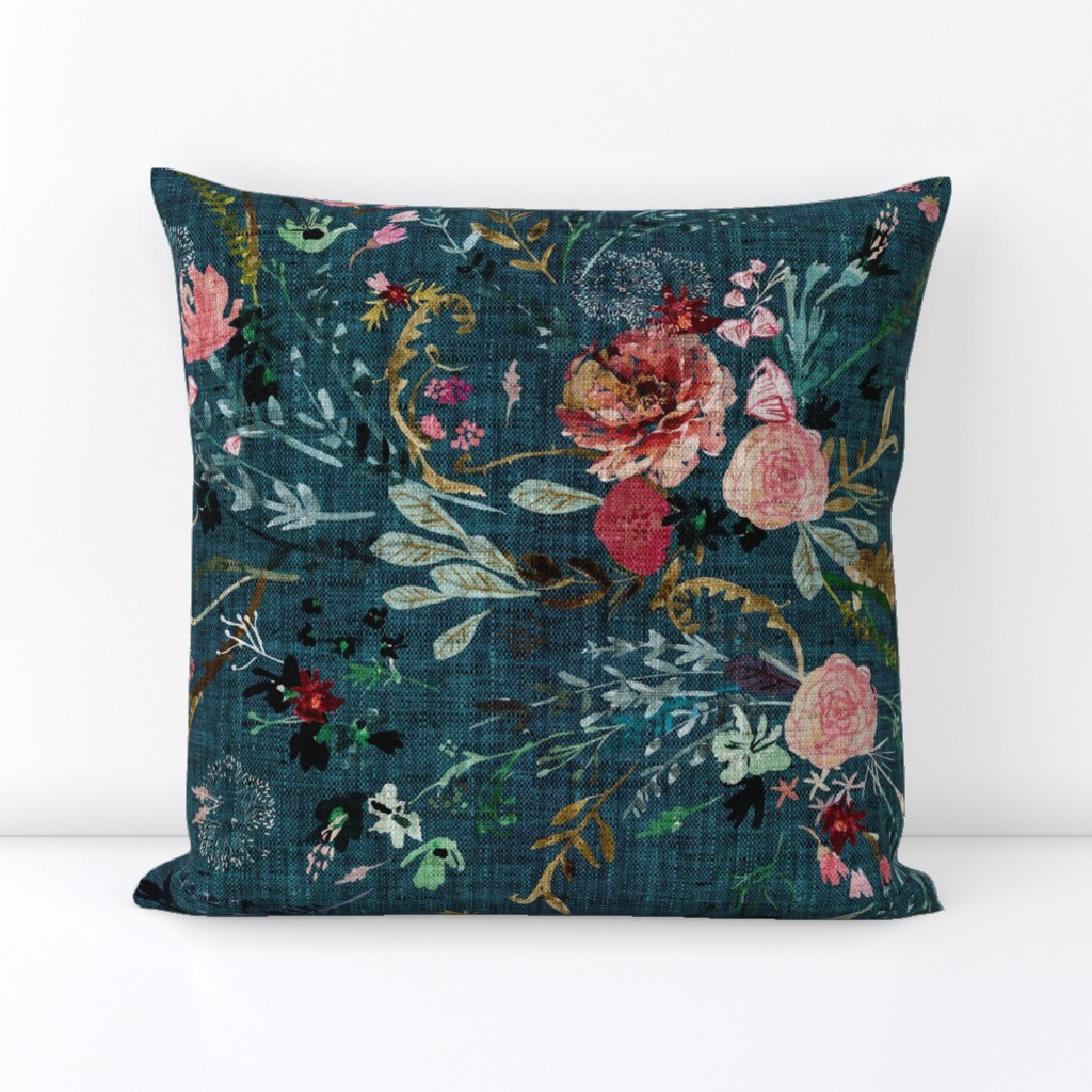 Fable Floral (teal) JUMBO