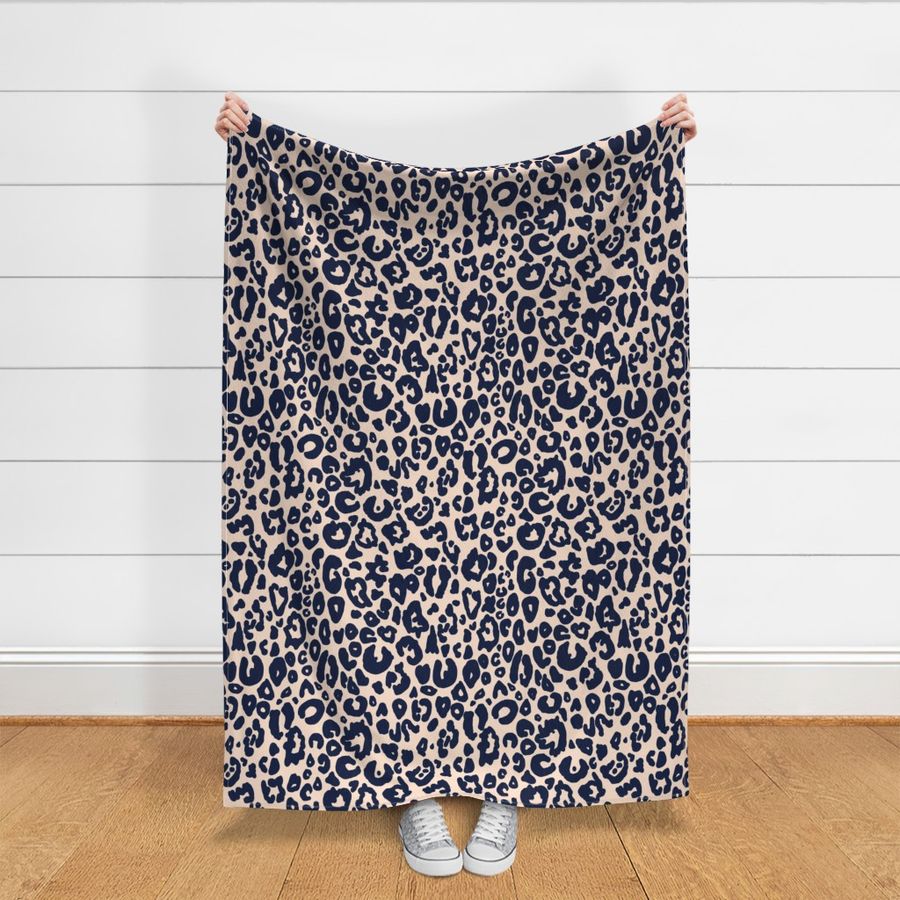 Cheetah Chic // Navy on Peachy Tan Neutral 