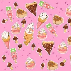 Kawaii Sweet Treats on Pink